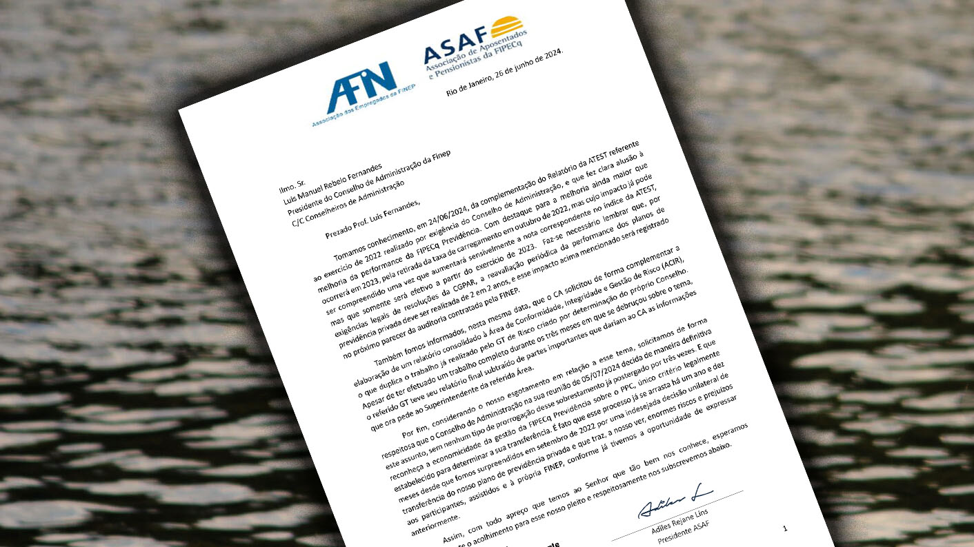 ASAF e AFIN pedem decisão ao Conselho de Administração da FINEP - ASAF